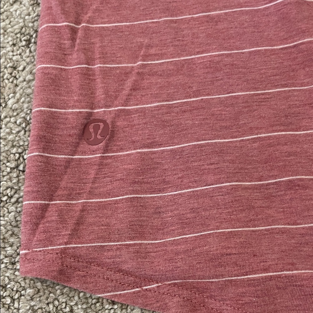 Lululemon Striped Pink Racerback Athletic Tank Top - Picture 3 of 4